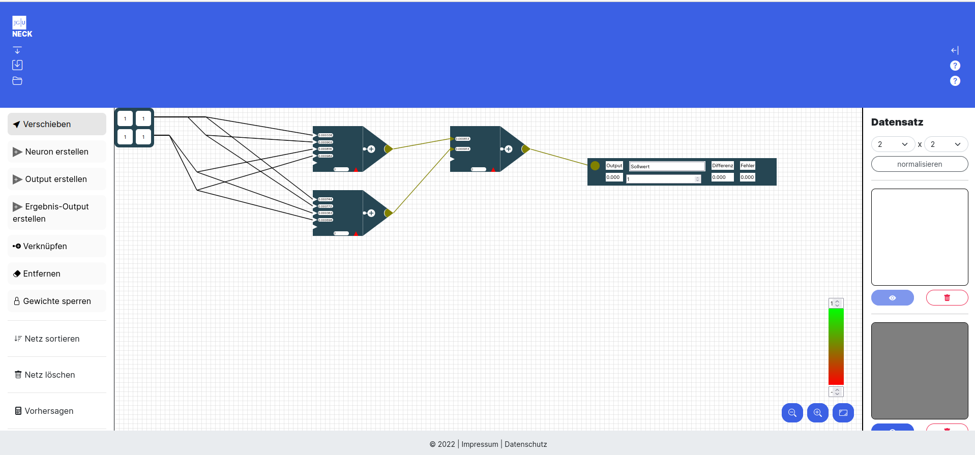 Oberflaeche rausgezoomt um Output zu sehen