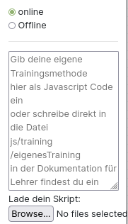 Skript online eingeben