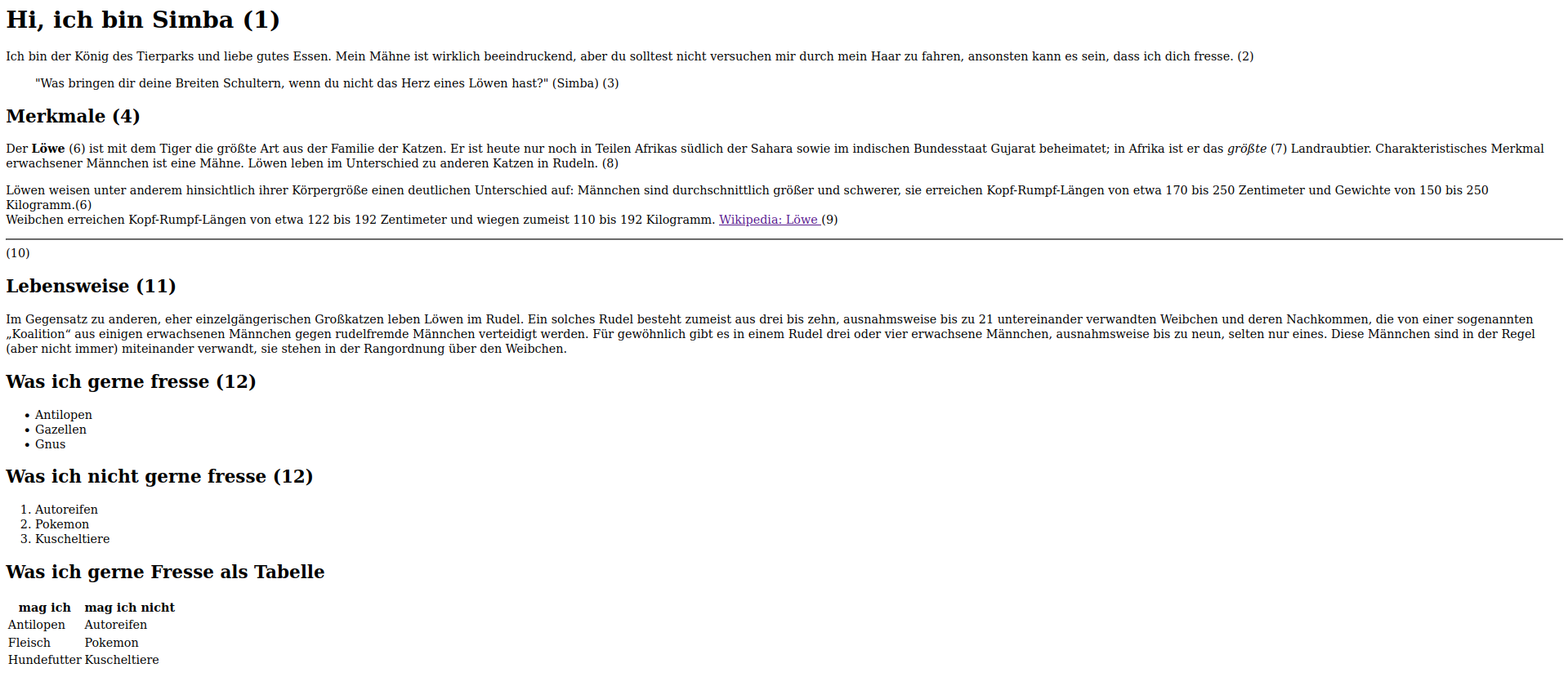 Beispiel Website